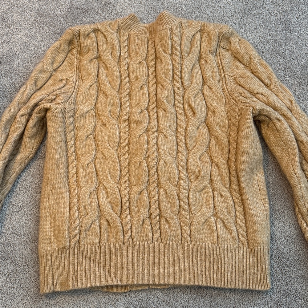 Loft cable cardigan, size small, camel color - Picture 4 of 4